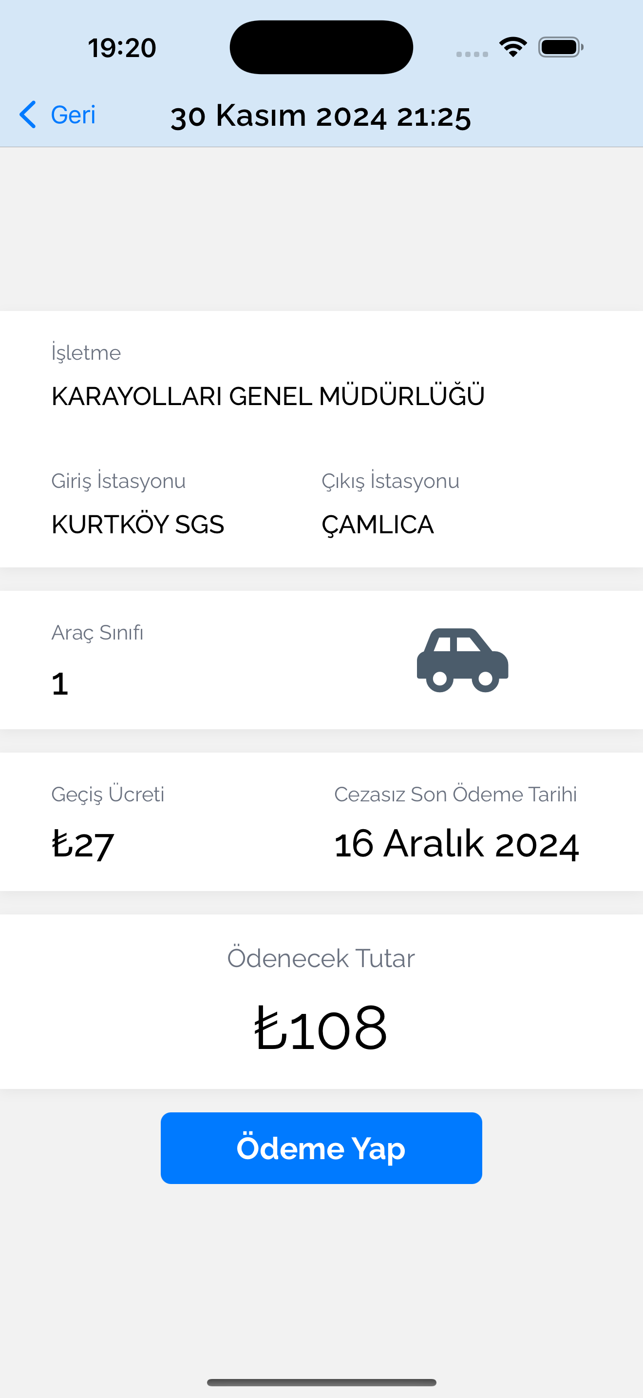 Borç detaylarını kaçırma