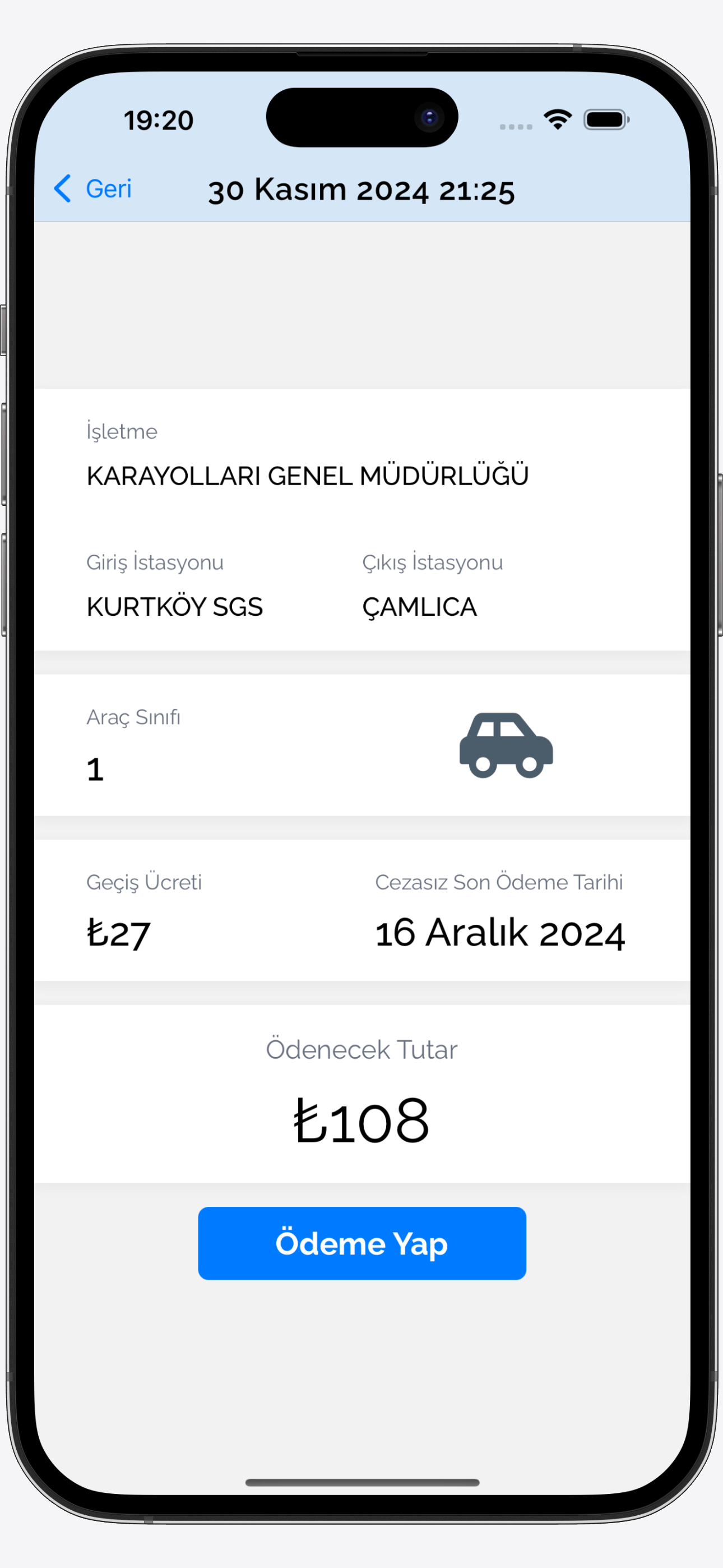 Borç Detaylarını Kaçırma