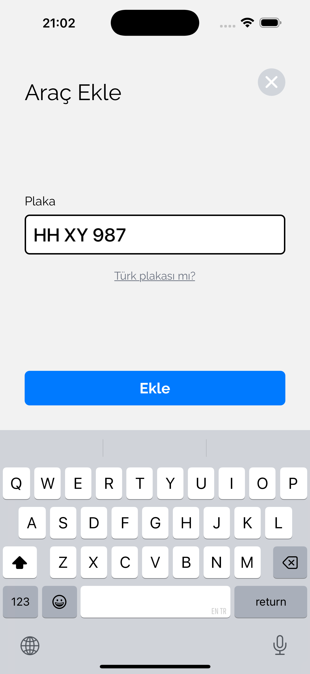 Yabancı plakalı araç desteği