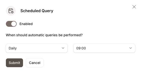 Scheduled queries
